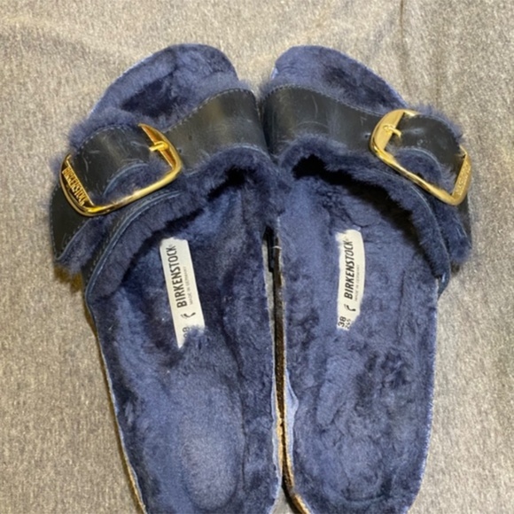 Birkenstock Big Buckle Madrid Sandals Shearling - Picture 5 of 15